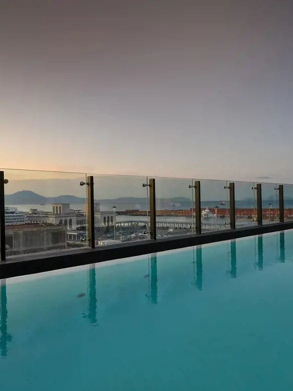 Edit Rooftop Sky Pool ROMEO Hotel Naples Italy Roof Top Pool 1 Obs